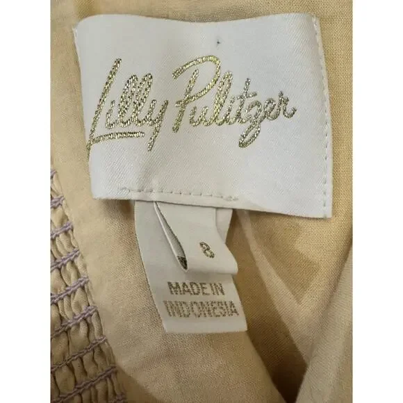 Lilly Pulitzer Dress 8 Multicolor Linen Striped Maxi Sundress Resort Vacation - Picture 8 of 11